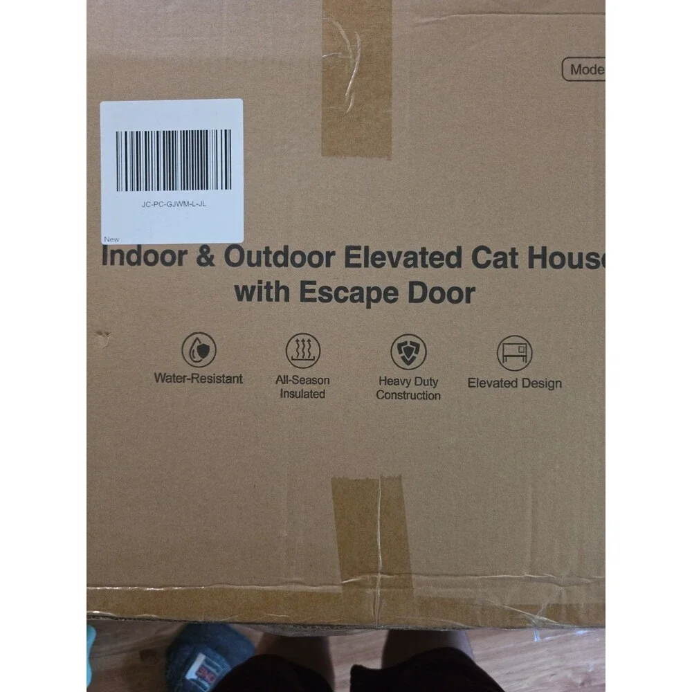 Pawcrux Outdoor Heated Cat House Weatherproof Insulated Shelter Large Green